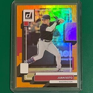 Juan Soto [Holo Orange] #225 2022 Panini Donruss Baseball Trading Card